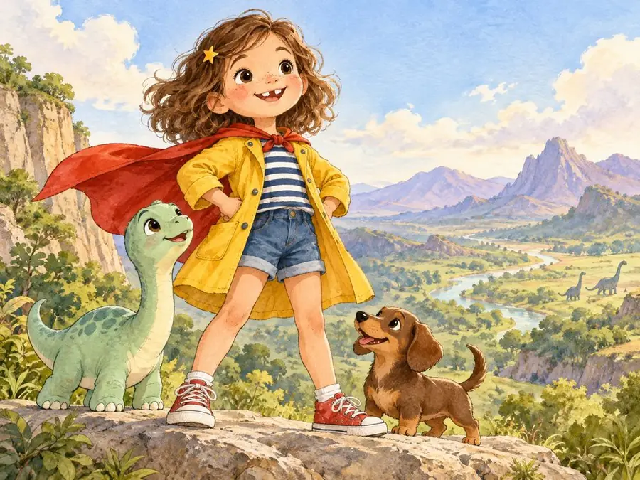 Mia as the hero of one of her stories